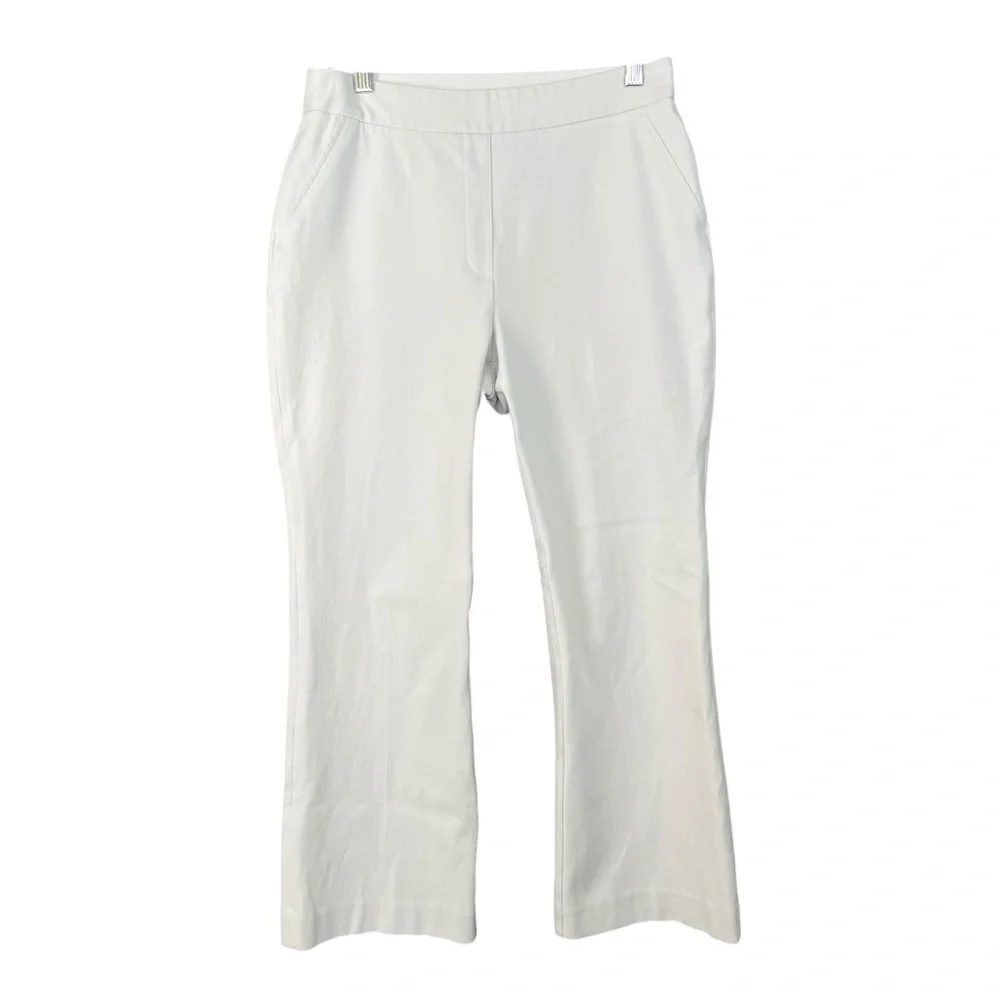 SPANX On the Go Kick Flare Pull On Pants in Classic White Size Medium
